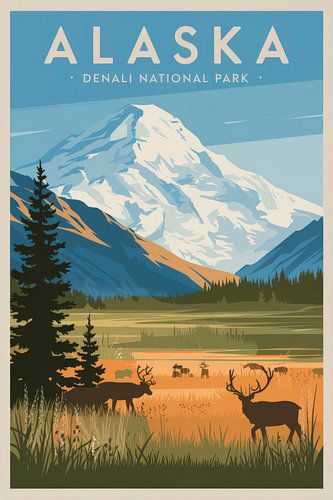 Alaska Vintage Travel Poster