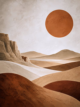 Textured Terracotta Desert Landscape