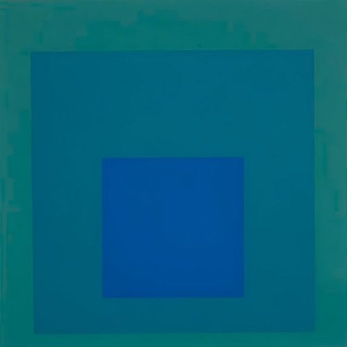 Josef Albers - Hommage au carré, bleu, vert, haute résolution