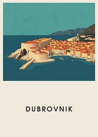 Dubrovnik – Mid-Century Travel Poster by Albert Klee
