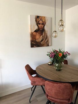 Customer photo: Modern portrait in earth tones