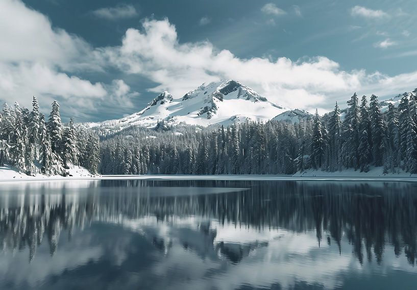 Berglandschaft im Winter von fernlichtsicht