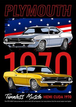 Plymouth Hemi Cuda Muscle Car by Adam Khabibi