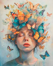 Schmetterling Frau von But First Framing