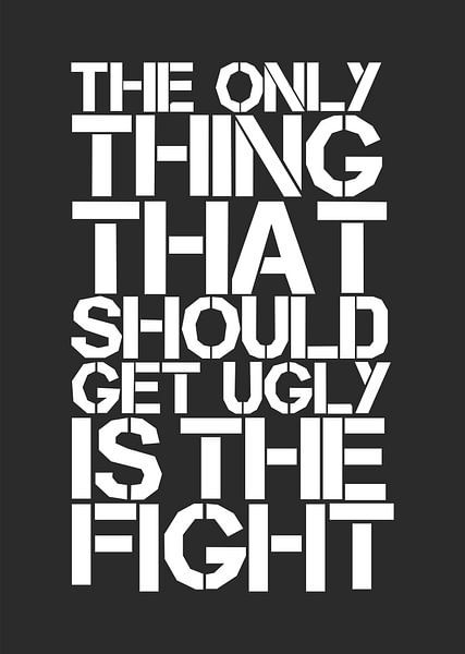 Graues Zitat Boxen Poster von Rizky Dwi Aprianda