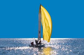 Zeilende Boot met spinakker  by Brian Morgan