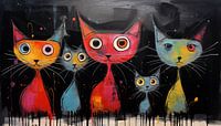 Abstracte katten panorama van TheXclusive Art thumbnail