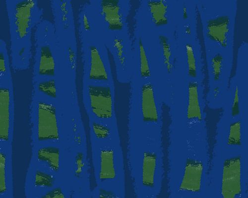 Kleurrijke abstracte moderne kunst. Pop van kleuren. Blauw en groen patroon.