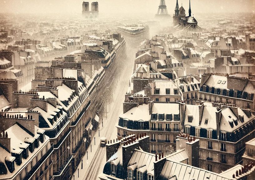 Paris in the snow by Jaap Ros