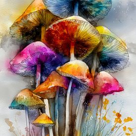 Champignons art floral 13 sur JBJart Justyna Jaszke