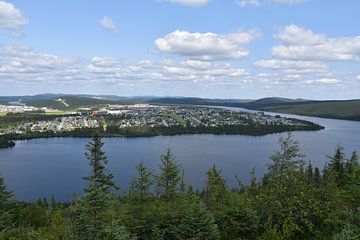View of the city in summer by Claude Laprise