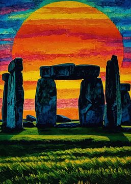 Stonehenge, zonsondergang van MIROKKU