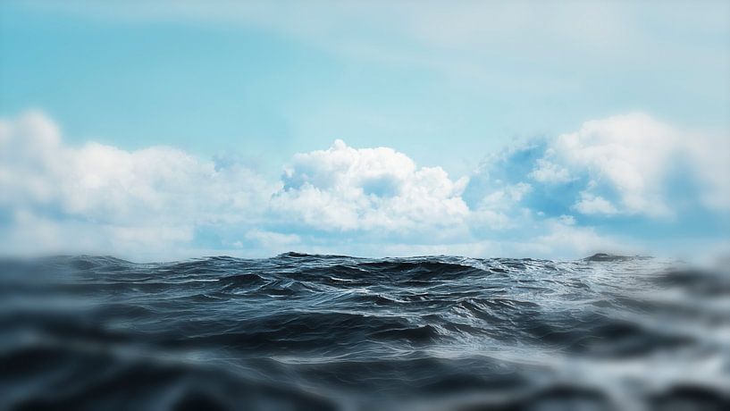 Horizon de la mer au coucher du soleil par Frank Grässel