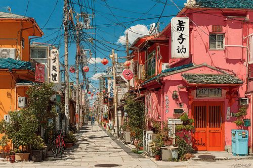 picturesque Japan streetscape