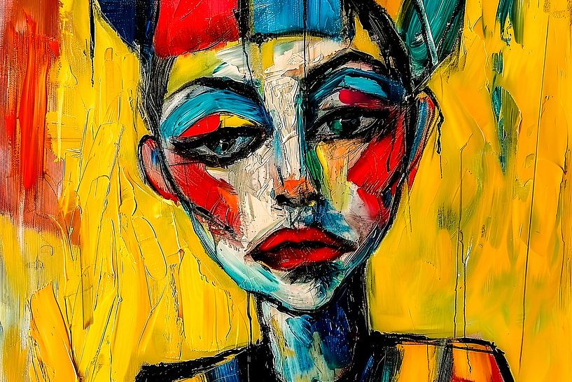 portrait abstrait d'une femme par Egon Zitter