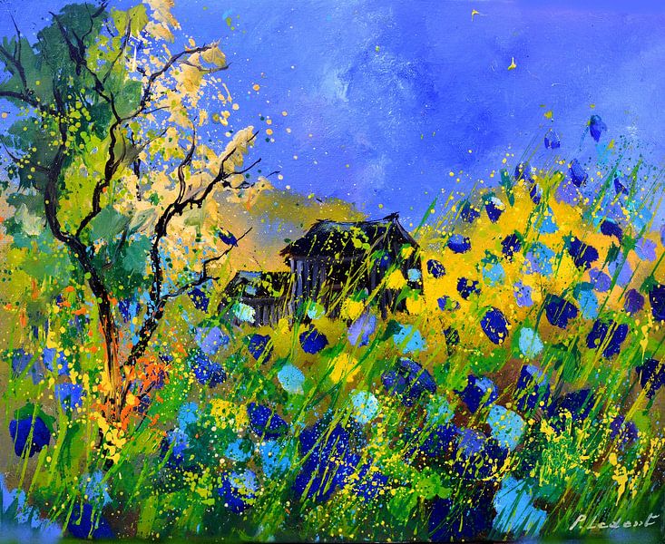 Old barns in summer by pol ledent