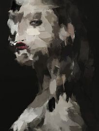 Portrait abstrait sur Carla Van Iersel