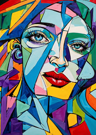 Beauty in abstract woman von Inspire Art