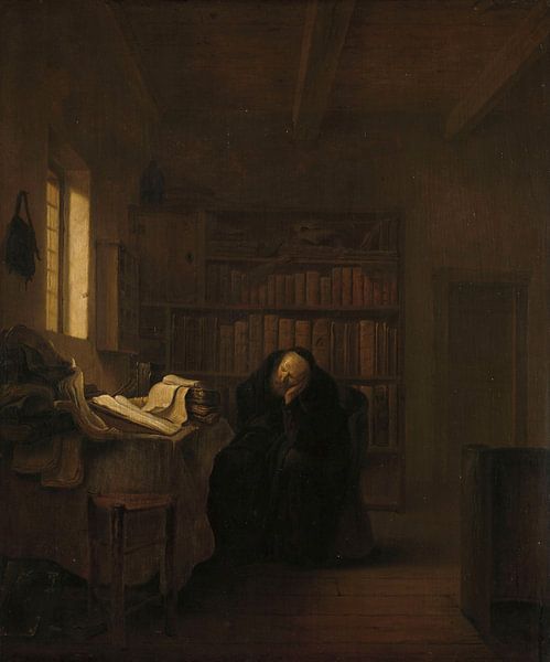 A scholar in his study, Salomon Koninck by Masterful Masters