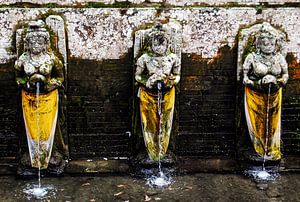 Wasser Statuen am Elefantenhöhle Goa Gajah auf Bali Indonesien