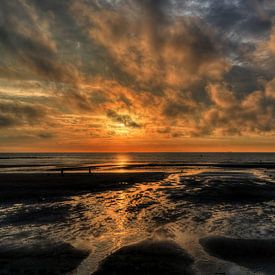 Sunset Wimereux Opal Coast France by Watze D. de Haan