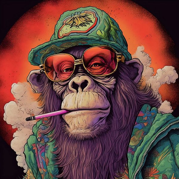 Mister Smonkey - the smoking monkey - Mister Smonkie monkey by Dunto Venaar