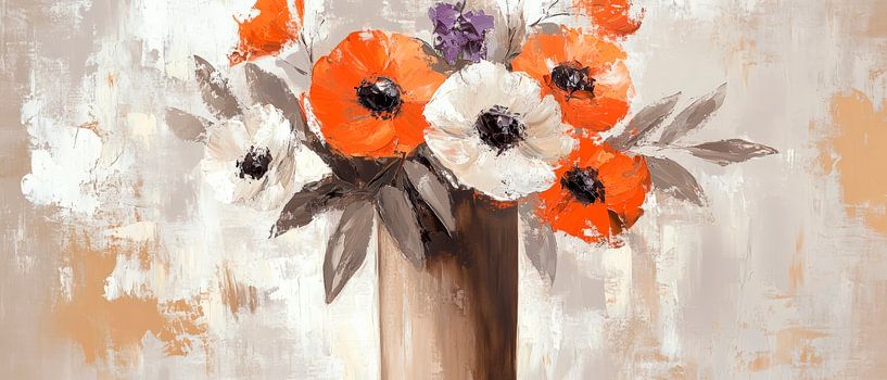 Floral still life with watercolour effect by Poster Art Shop