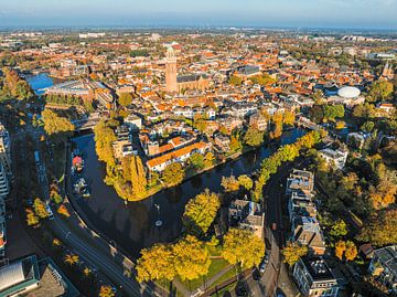 Luchtfoto Zwolle tijdens een mooie herfstdag van Sjoerd van der Wal Fotografie