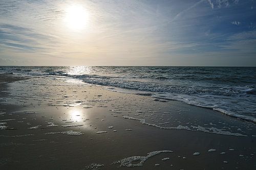 On the sandy beach of the Baltic Sea coast
