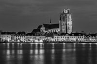Grande église à Dordrecht en noir et blanc - 1