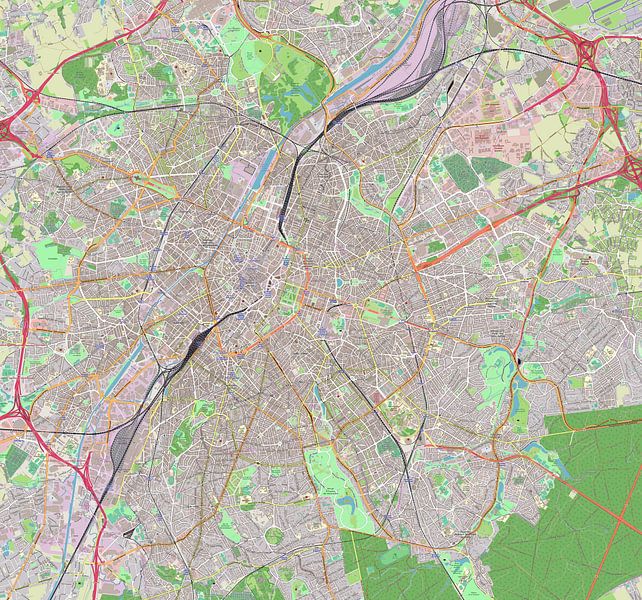 Map of Brussels by Atelier Liesjes
