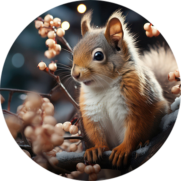 Eekhoorn en Besneeuwde Schoonheid