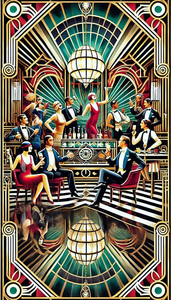 Glamorous nights - Art Déco bar scene full of elegance by Eric Nagel