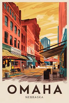 Omaha, Nebraska Vintage Reisposter van Poster Art Shop