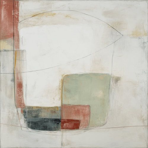 Composition abstraite dans le style japonais sur Japandi Art Studio