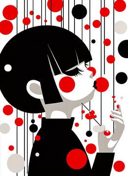 Kiss the Red | Anime in der Pop Art von Karina Brouwer