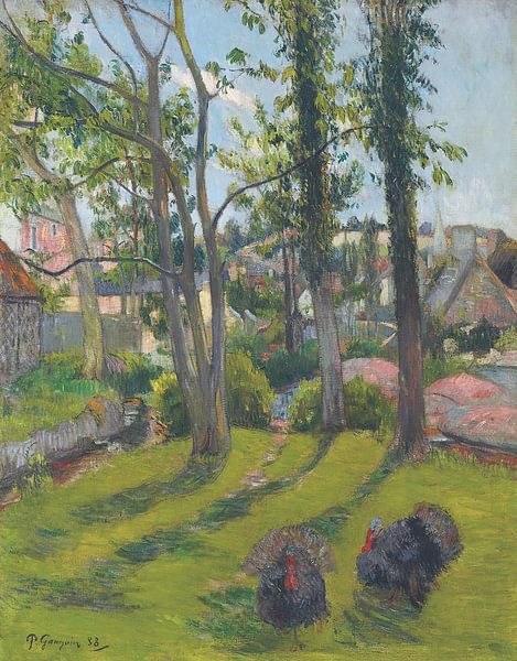Kalkoenen, Pont-Aven, Paul Gauguin - 1888 van Het Archief