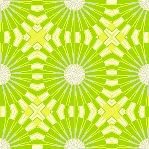 Japanese retro flowers colorful by Mad Dog Art