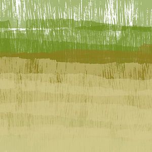 Colorful home collection. Abstract landscape in beige and green. by Dina Dankers