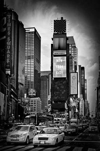 NEW YORK CITY Times Square | Monochroom van Melanie Viola