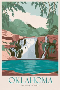 Oklahoma Vintage Reisposter van Poster Art Shop