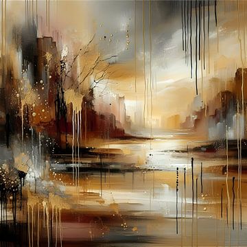 river abstract van FoXo Art