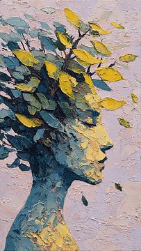 Tree of Memories Growing From Mind by Aden Pink Studio