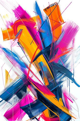 Kleurrijke penseelstreken