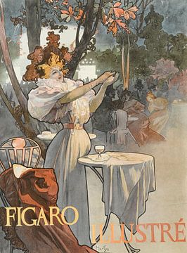 Figaro door Alphonse Mucha van Peter Balan