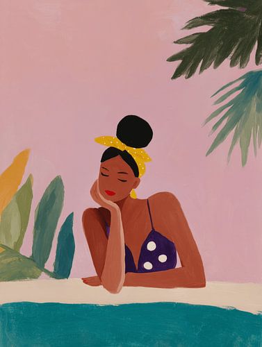 Pause au bord de la piscine