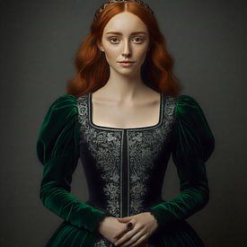 Noble Girl en vert néerlandais sur Frank Lavooij