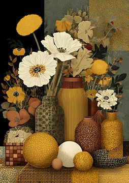 Bloemen Vazen van Blikvanger Schilderijen