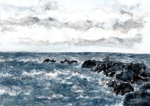 De branding bij de zee