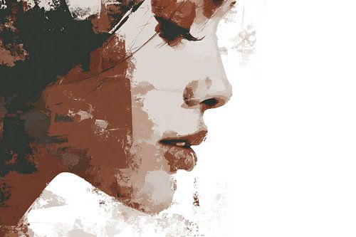 Tableau portrait abstrait - Décoration murale moderne